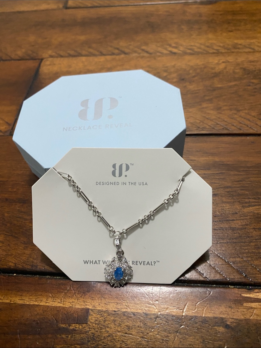 Bomb Party OG Originals Necklace - Lab Created Aqua Blue Spinel - Rhodium